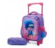 حقيبة مدرسية بعجلات للبنات قطعتين مقاس 12 انش