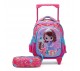 حقيبة مدرسية بعجلات للبنات قطعتين مقاس 12 انش